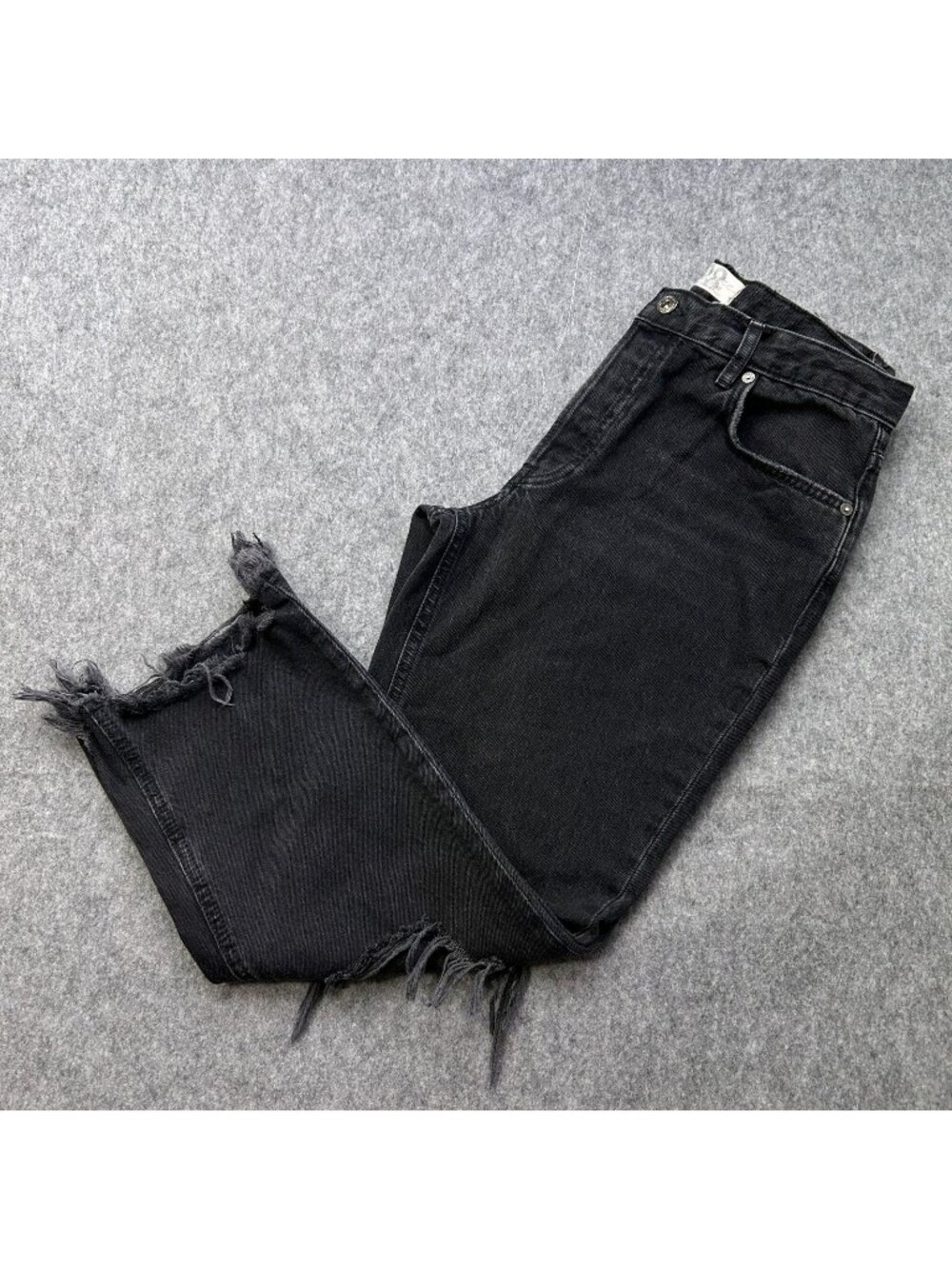 Free People We The Free Maggie Mid Rise Straight Leg Jeans Women's Size 28 Black